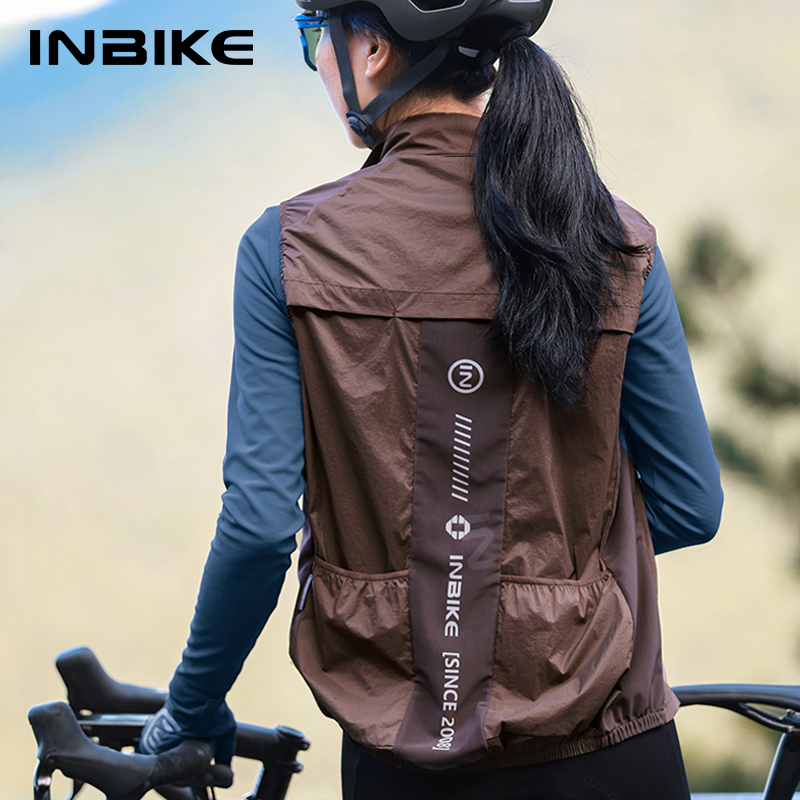 Mountain Biking Jacket - Inbike Fietsvest Voor Dames Mouwloos Hardloopregenjack