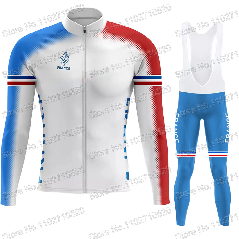 Mountain Biking Jacket - Frankrijk Nationaal Team 2025 Wielertrui Set