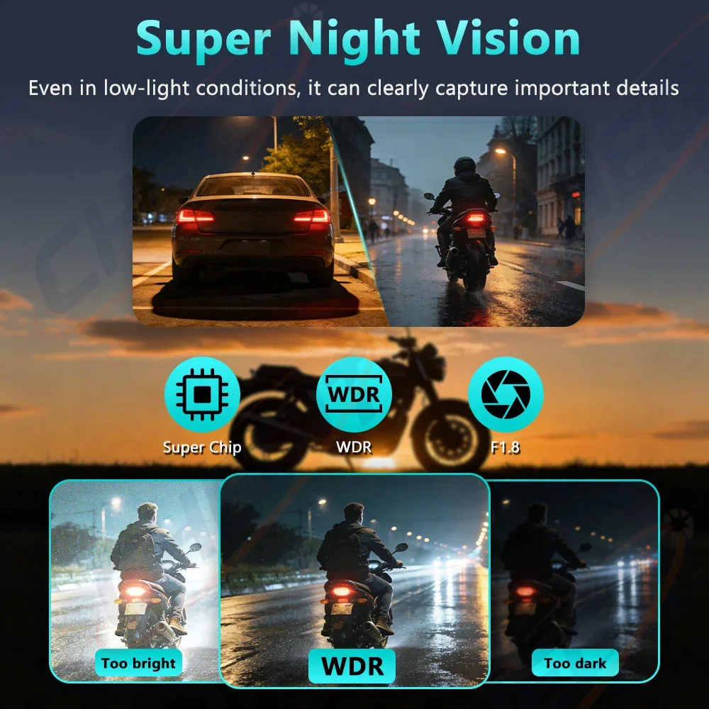 Motorfiets DVR 2K HD WiFi met  - Mountain Biking Videos recensie en prijs