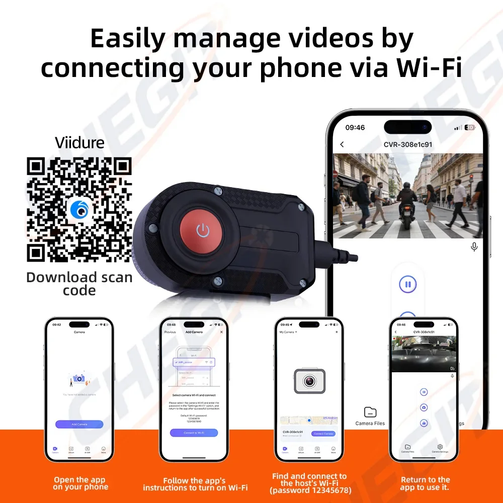 Motorfiets DVR 2K HD WiFi met  - Mountain Biking Videos recensie en prijs