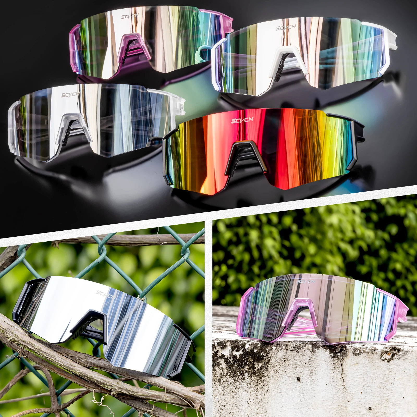 SCVCN Nieuwe Meekleurende Fiet - Mountain Biking Sunglasses recensie en prijs