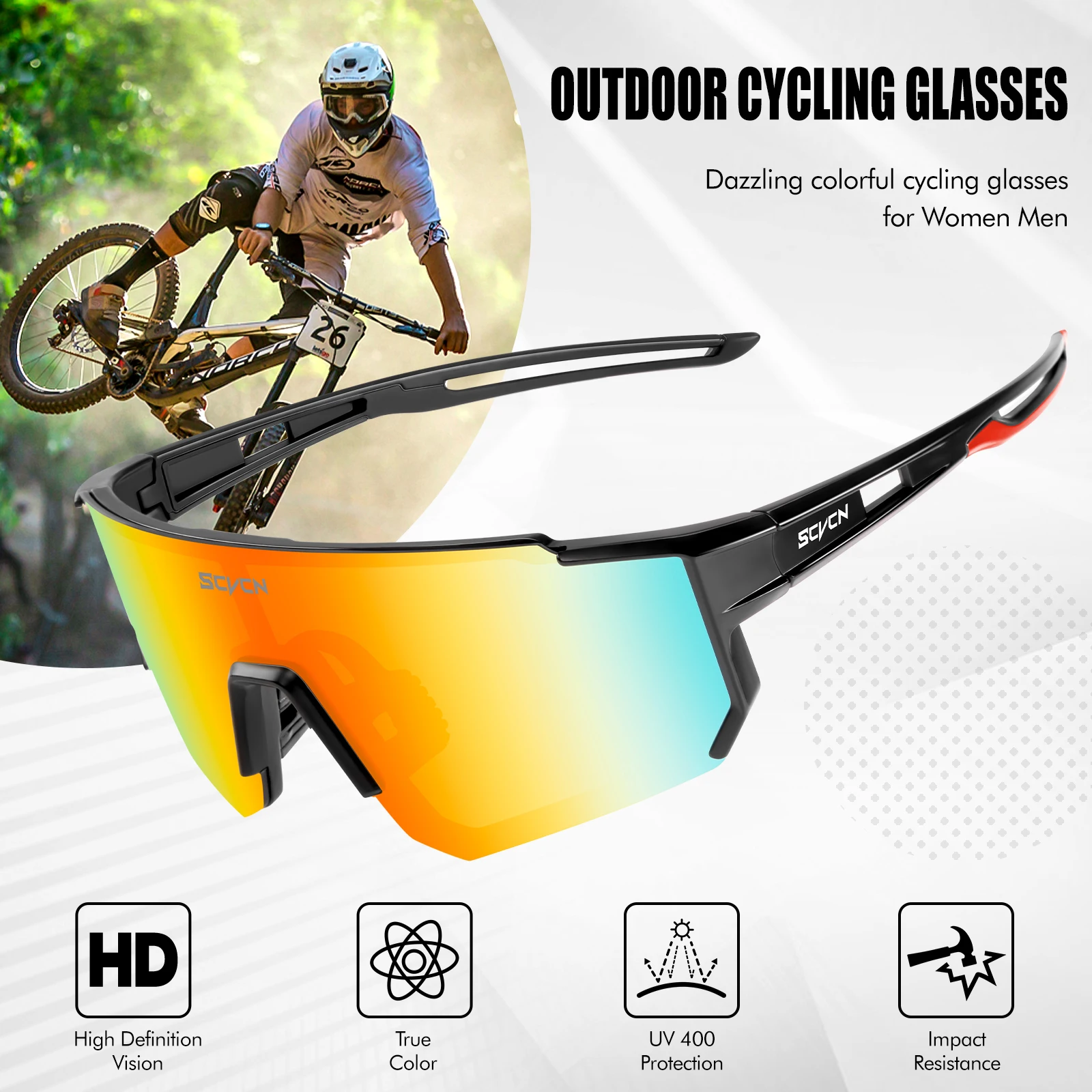 SCVCN Nieuwe Meekleurende Fiet - Mountain Biking Sunglasses recensie en prijs