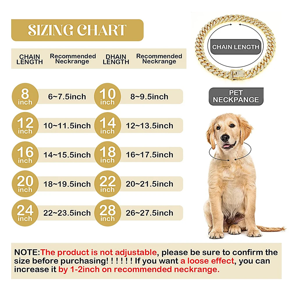 Strass Hond Ketting Kraag Meta - Chain Quick Link recensie en prijs