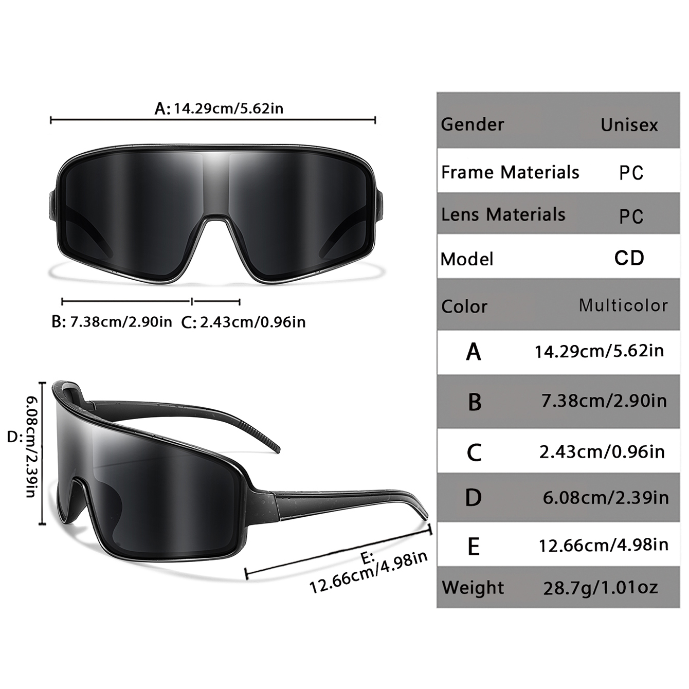 Outdoor Casual Zonnebril Grote - Mountain Biking Sunglasses recensie en prijs