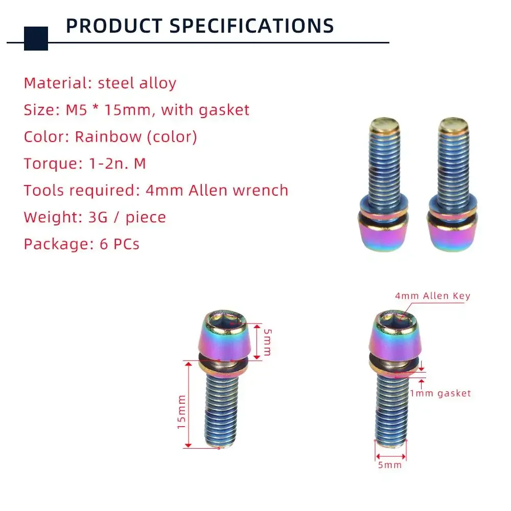 TANKE 6 stks M5 * 18 15mm Bout - Mountain Biking Water Bottle recensie en prijs